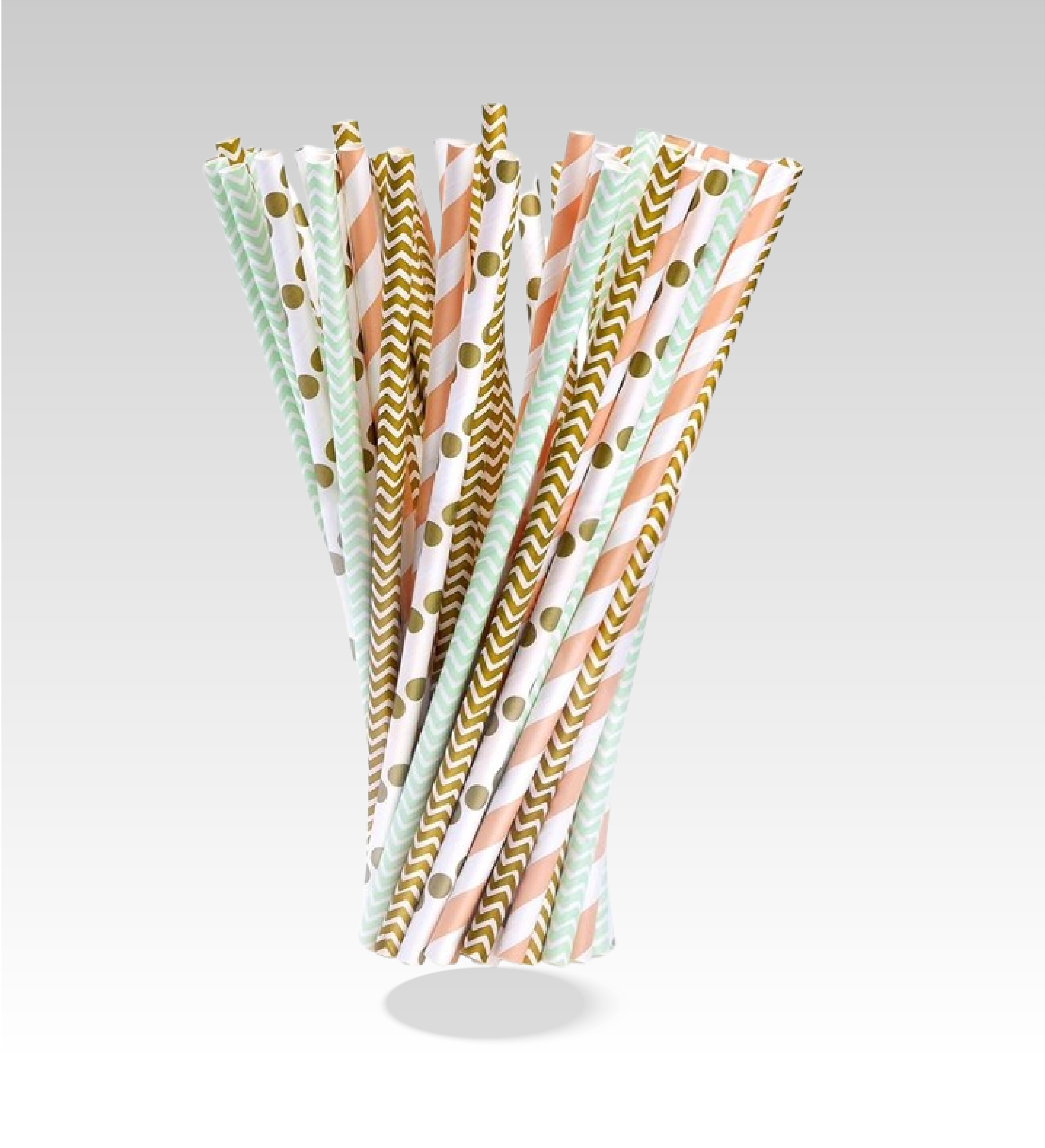 lot de 20 pailles en papier or/blanc : espace événement lot de 20 pailles en papier or/blanc : espace événement